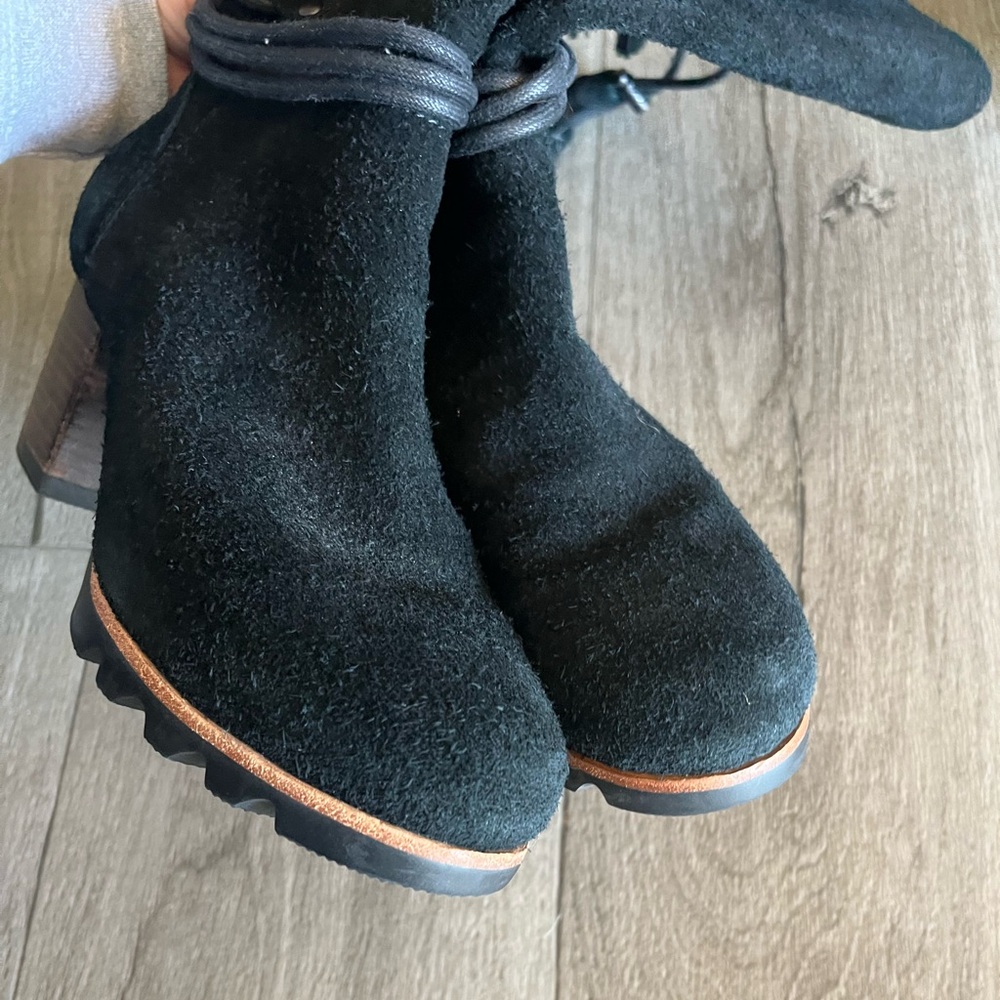 Sorel Farah Waterproof Suede Tall Black Boot size 7.5 womens shoes - Picture 12 of 14